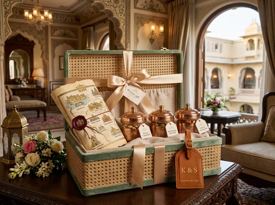 Welcome hamper for wedding guests